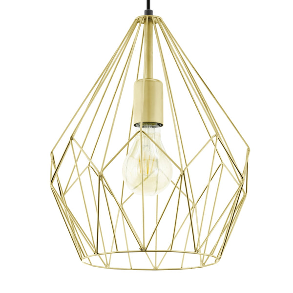 Carlton Gold Open Wire Cage Pendant Light