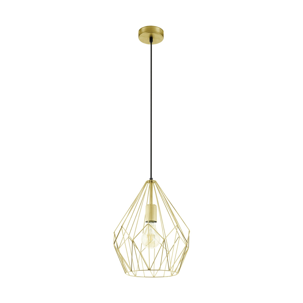 Carlton Gold Open Wire Cage Pendant Light
