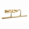 Dimmable Twin Arm LED Picture Light in Polished Brass