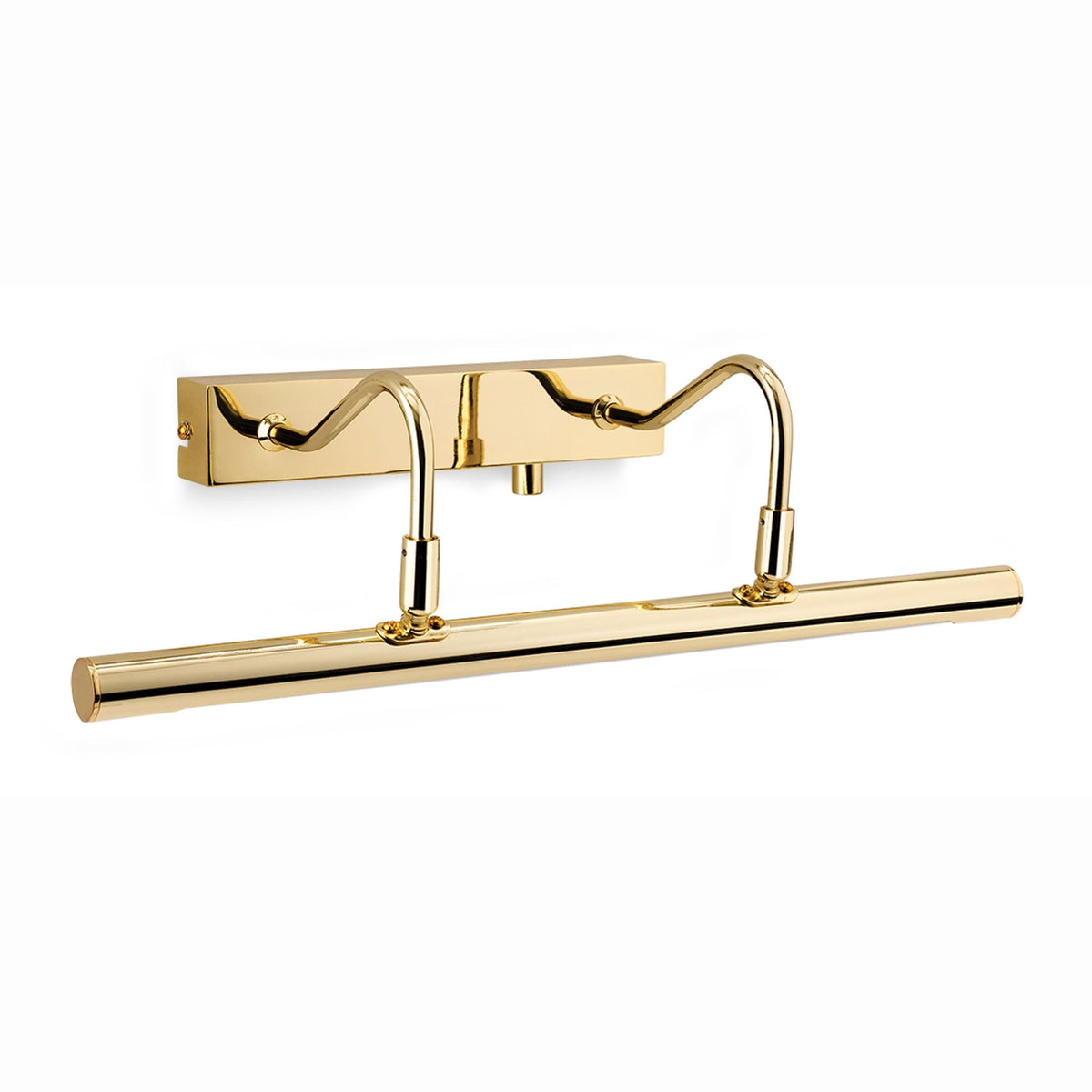 Dimmable Twin Arm LED Picture Light in Polished Brass