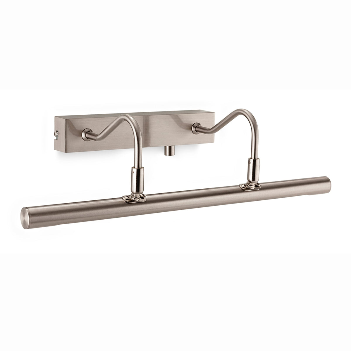 Dimmable Twin Arm LED Picture Light in Brushed Steel