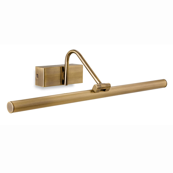 Single Arm 8 Watt LED Picture Light in Antique Brass