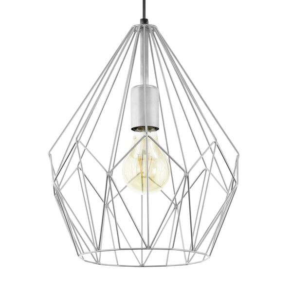 Carlton Silver Open Wire Cage Pendant Light