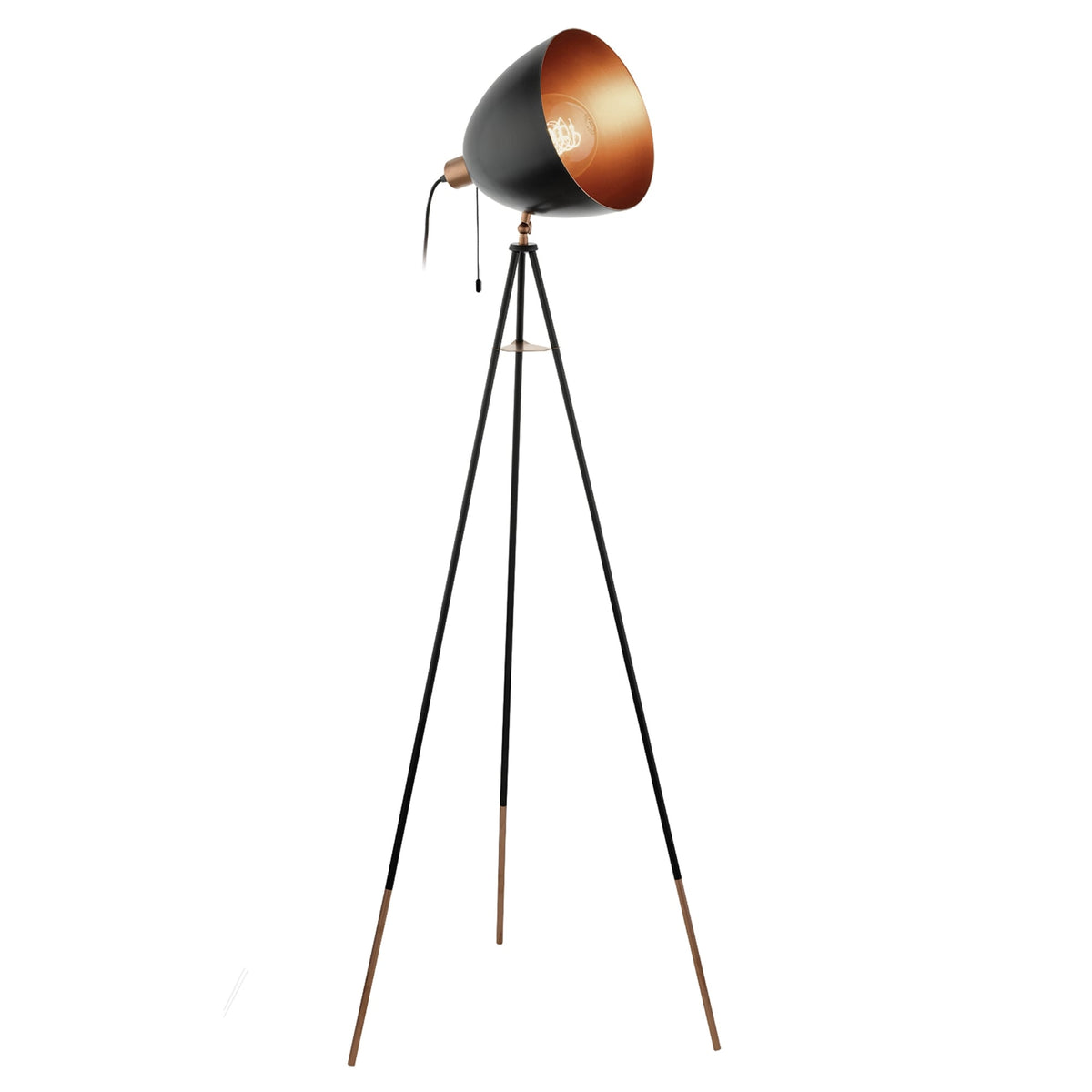 Chester Black and Copper Floor Lamp