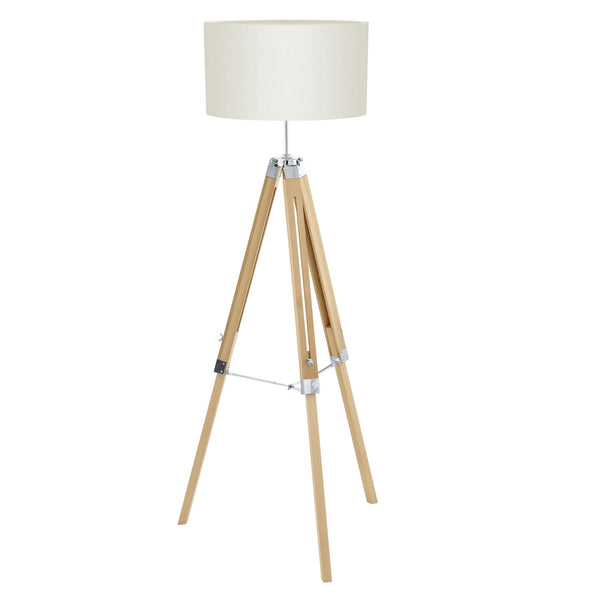 Lantada Tripod Floor Lamp in Light Wood