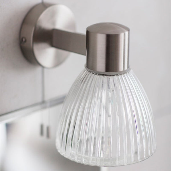 Campden Switched Satin Nickel Bathroom Wall Light