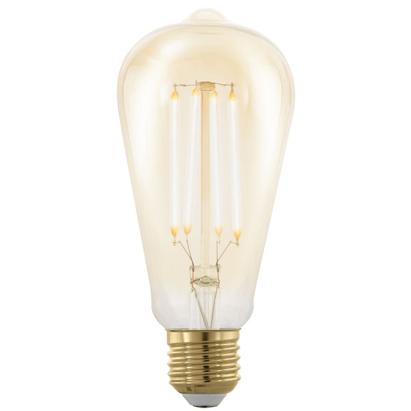 E27 Amber Dimmable Extra Warm Pear Shaped LED With 4W 1700K 320lm