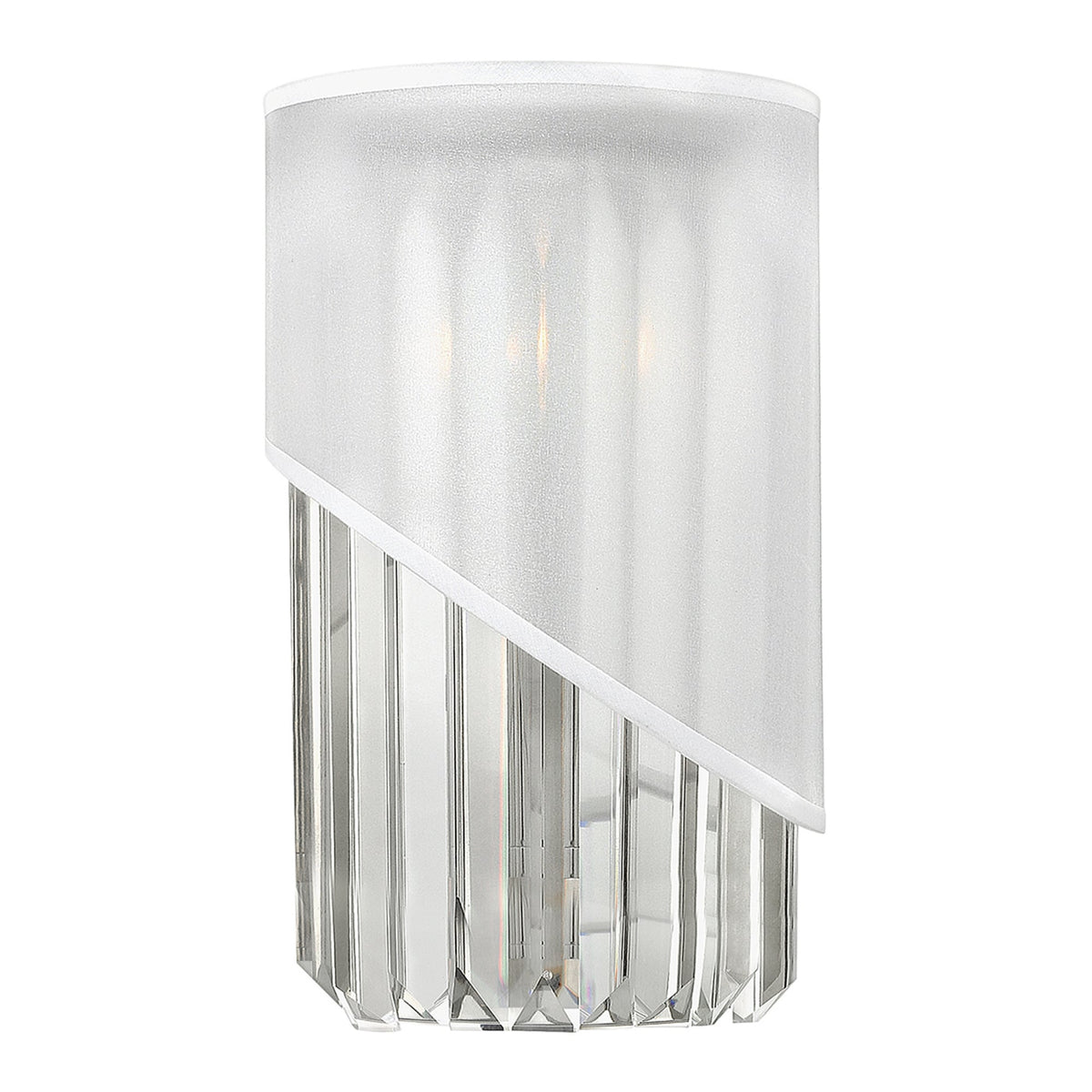Gigi Wall Light in Crystal and White Organza