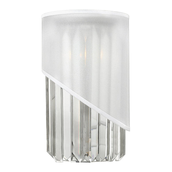 Gigi Wall Light in Crystal and White Organza