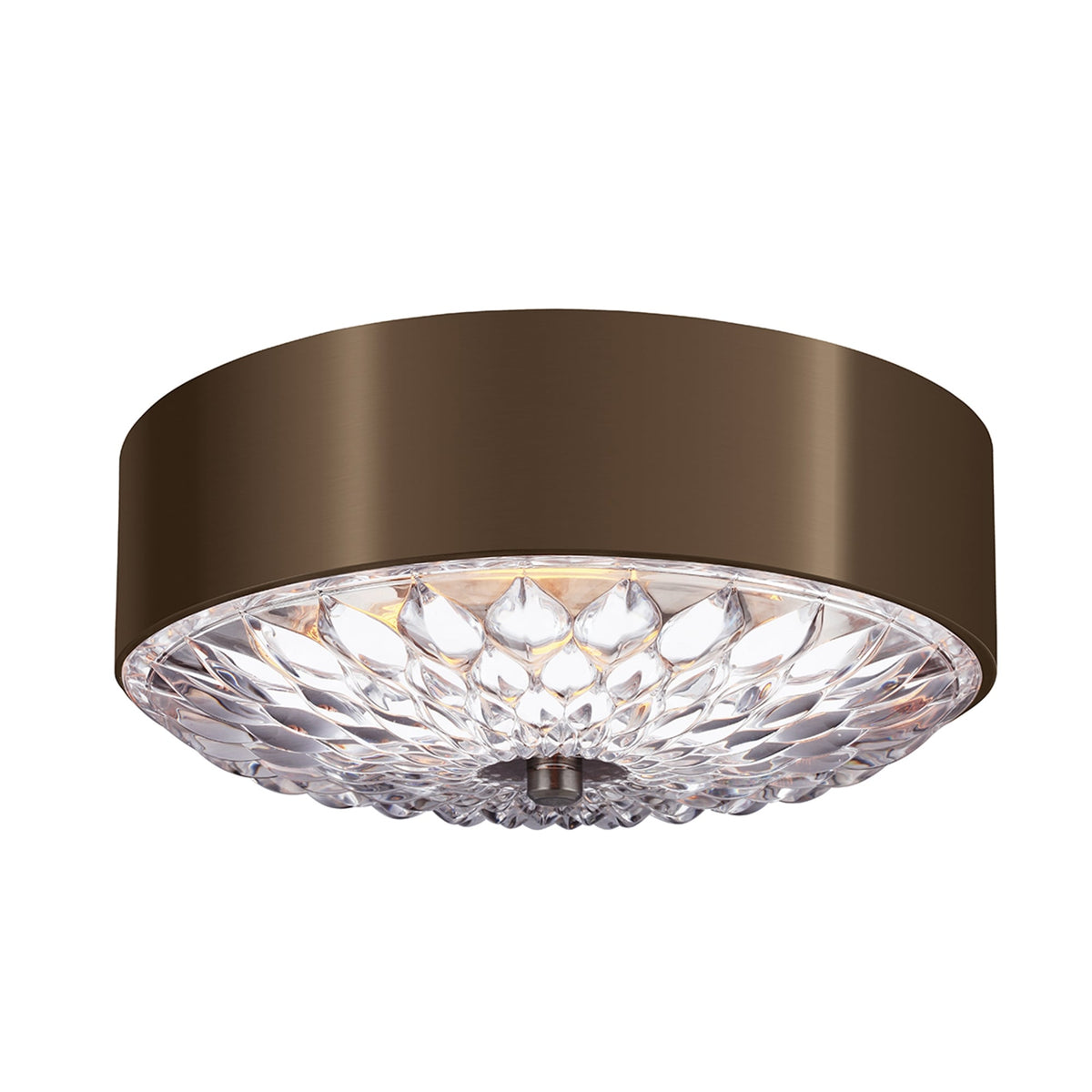 Botanic Small Flush Ceiling Light in Dark Aged Brass