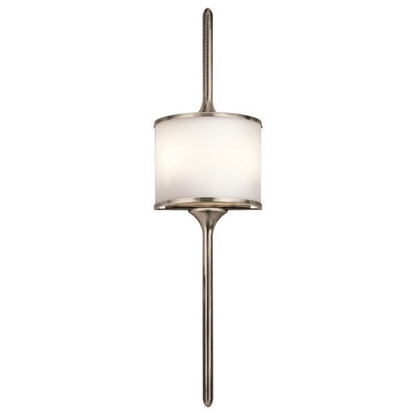 Mona IP44 2 Light Large Single Wall Light in Classic Pewter