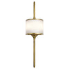 Mona IP44 2 Light Large Wall Light in Natural Brass