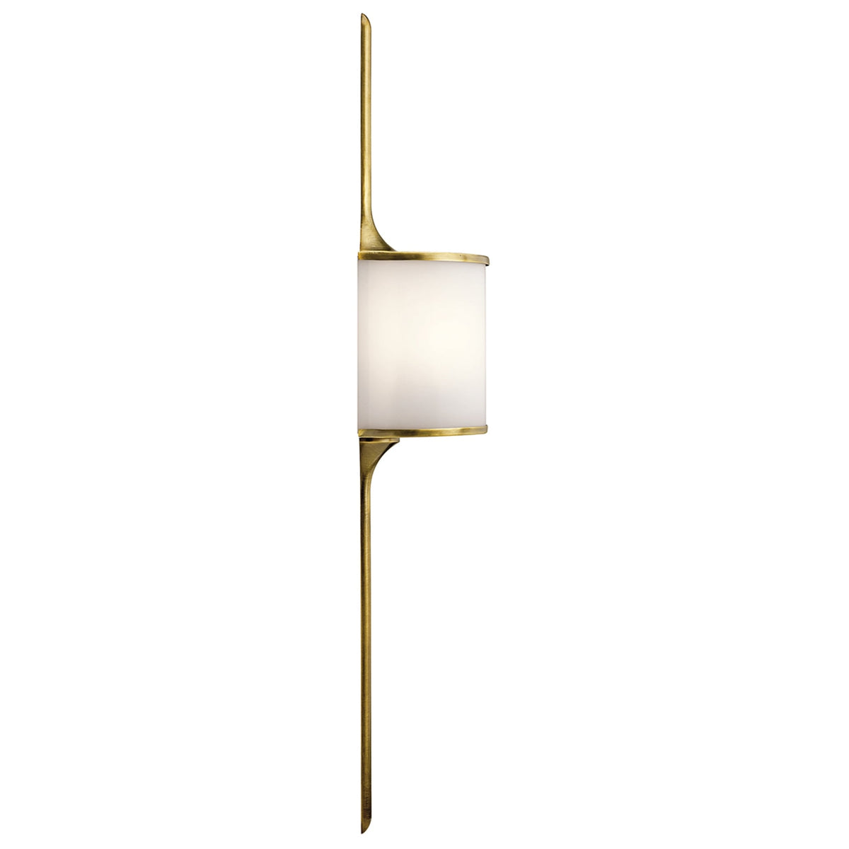Mona IP44 2 Light Large Wall Light in Natural Brass