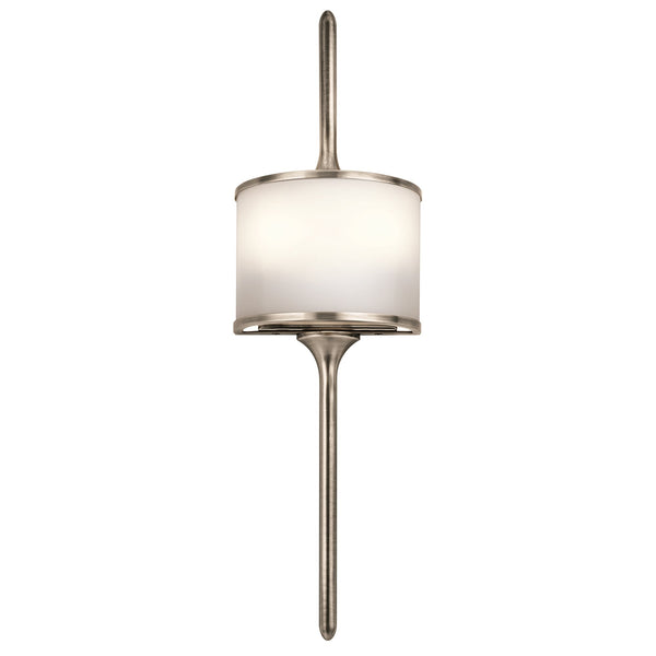 Mona IP44 2 Light Small Wall Light in Classic Pewter