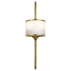 Mona IP44 2 Light Small Wall Light in Natural Brass
