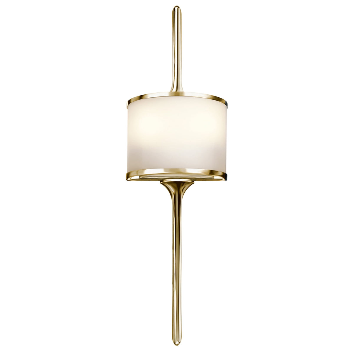 Mona IP44 2 Light Small Wall Light in Polished Brass