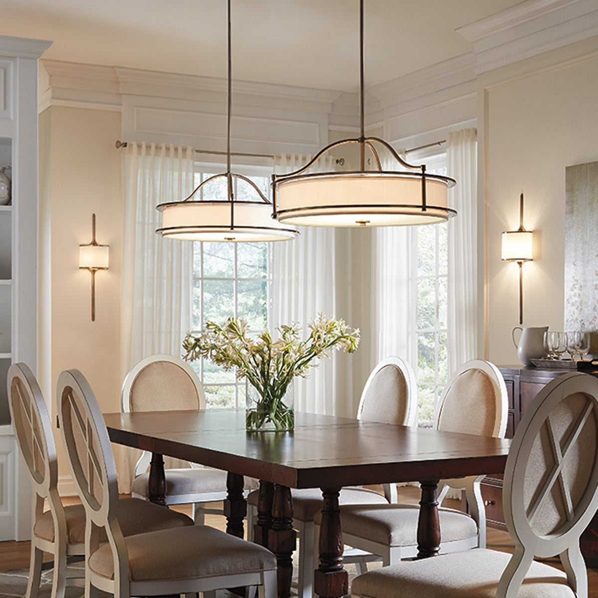 Emory 4 Light Pendant or Semi Flush Light in Classic Pewter