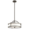 Emory 3 Light Pendant or Semi Flush Light in Olde Bronze