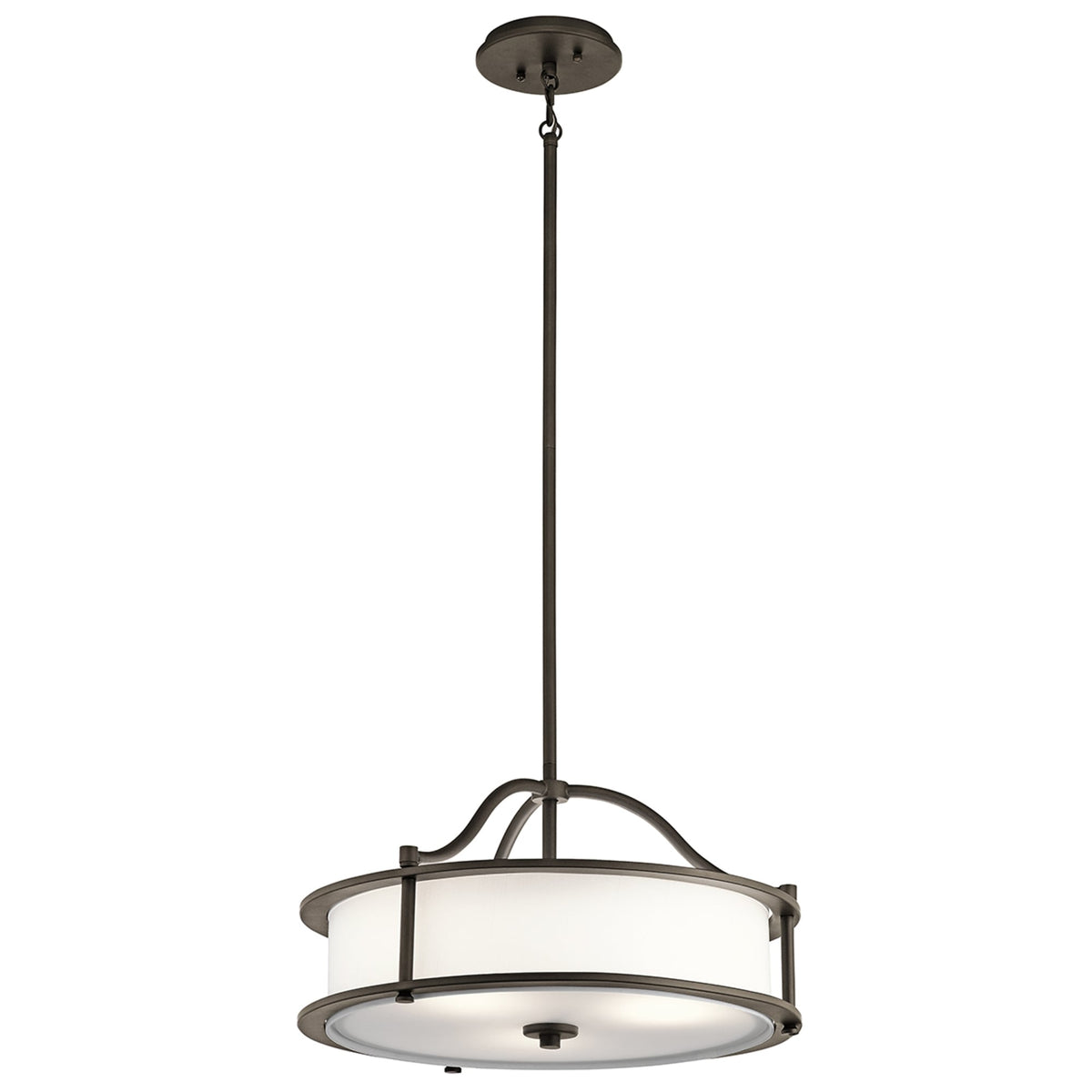 Emory 3 Light Pendant or Semi Flush Light in Olde Bronze