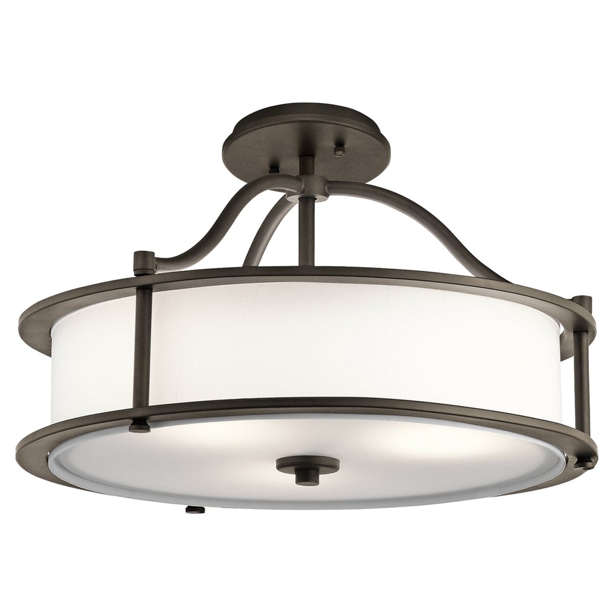 Emory 3 Light Pendant or Semi Flush Light in Olde Bronze
