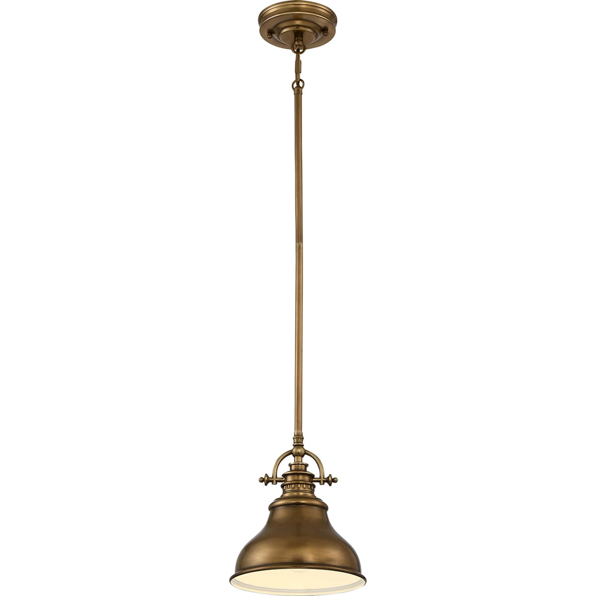 Emery Mini Pendant Light in Weathered Brass