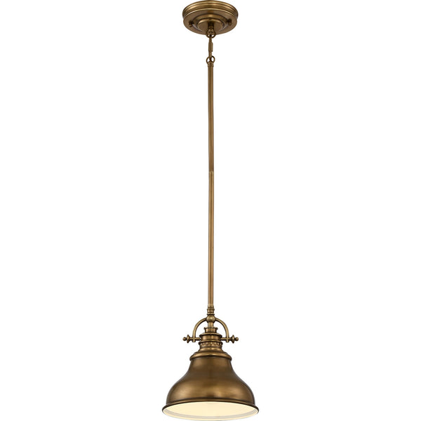 Emery Mini Pendant Light in Weathered Brass