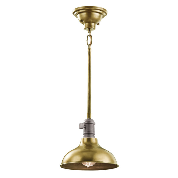 Cobson Mini Pendant or Semi Flush in Natural Brass