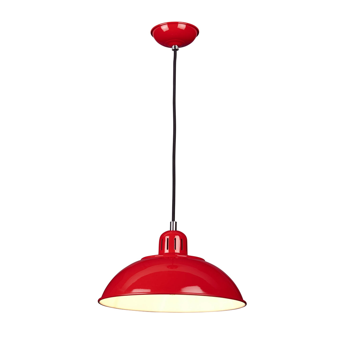 Franklin Diner Pendant Light in Traffic Red