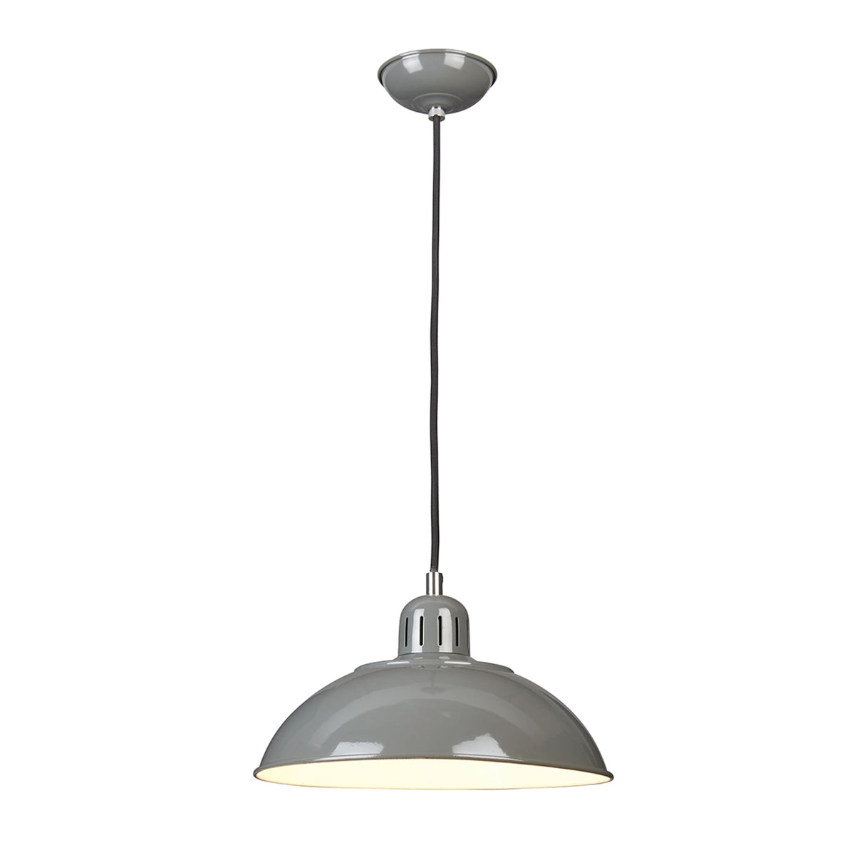 Franklin Diner Pendant Light in Tarpaulin Grey
