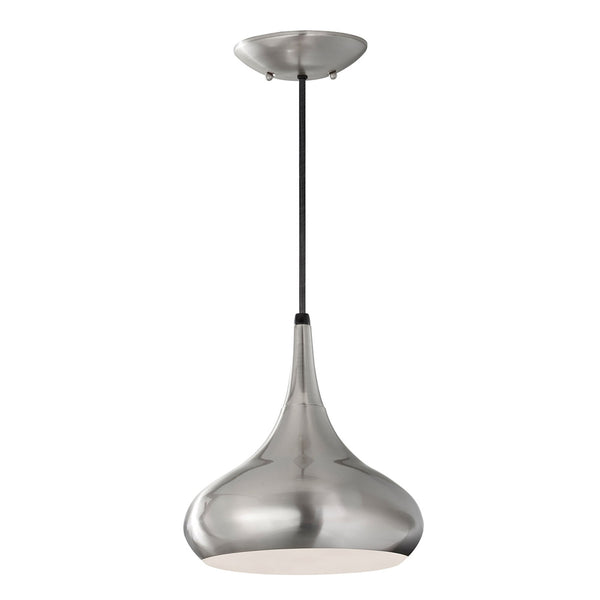 Beso Medium Steel Pendant in Brushed Steel