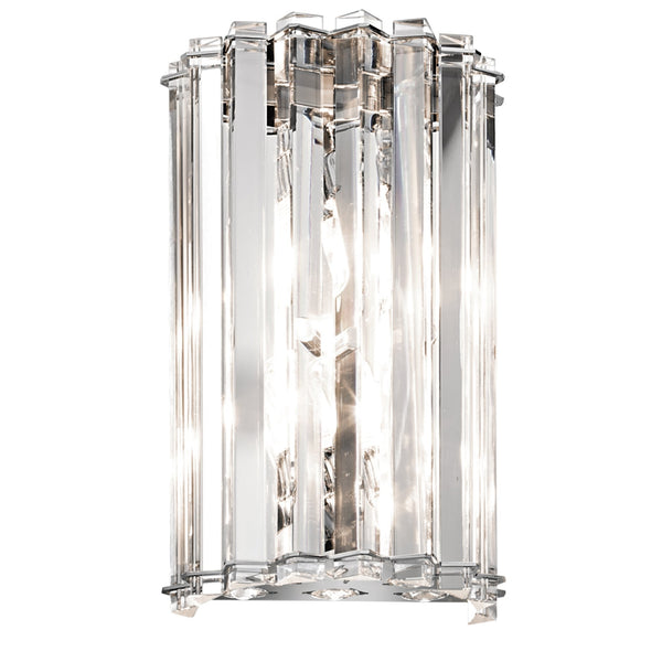 Crystal Skye IP44 LED Wall Light in Chrome