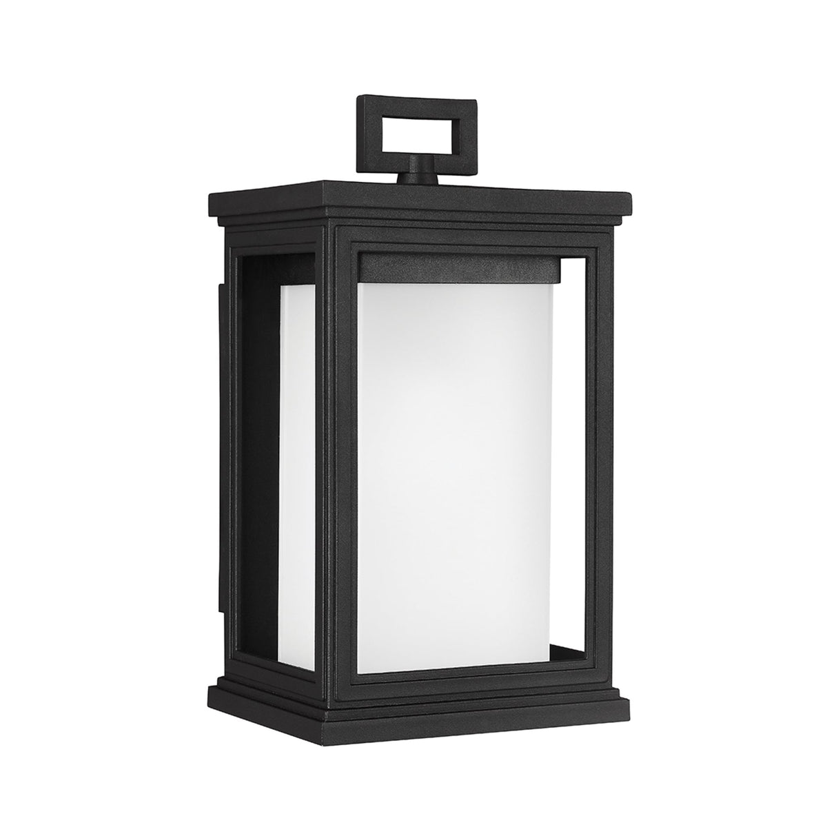 Roscoe Small Coastal Outdoor Wall Lantern in Textured Black