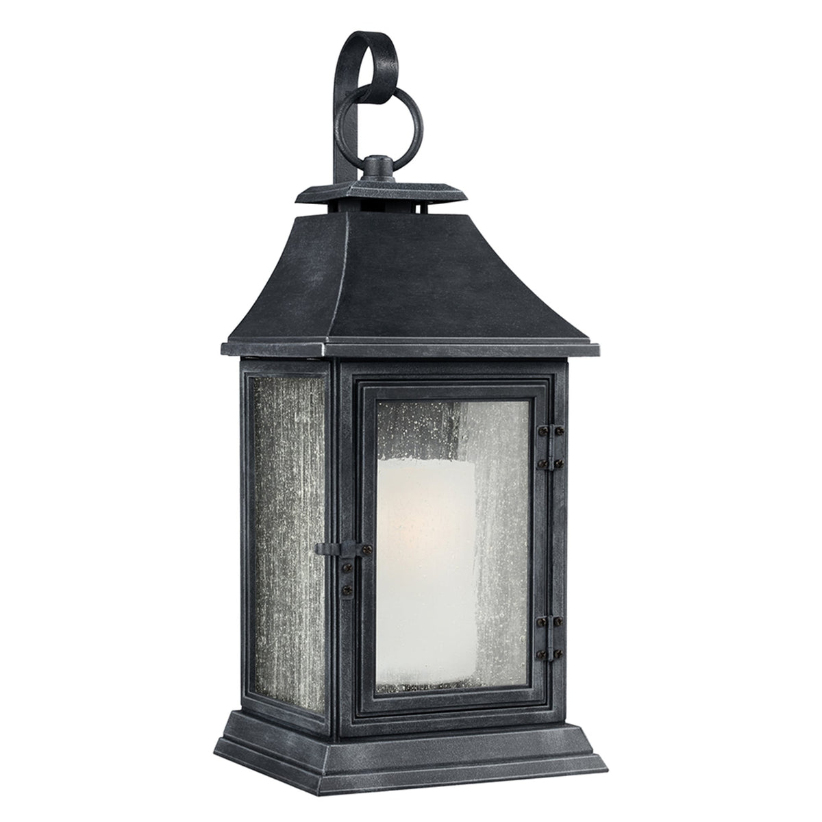 Shepherd Extra Large Coastal Wall Lantern in Dark Weathered Zinc