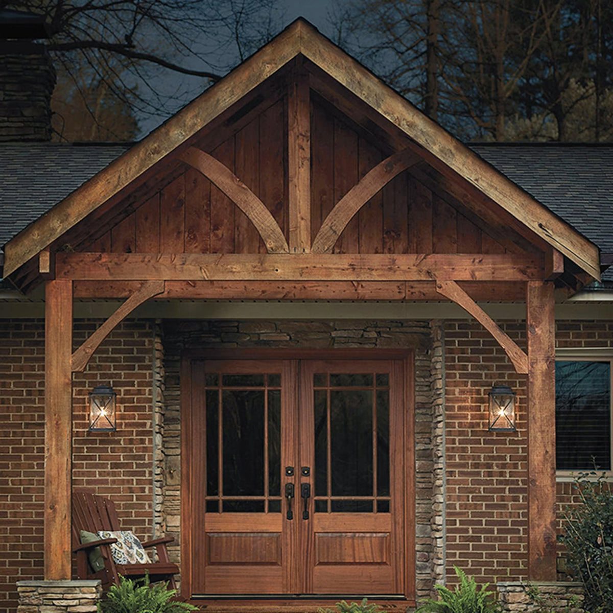 Argyle Medium Outdoor Wall Light in Weathered Zinc