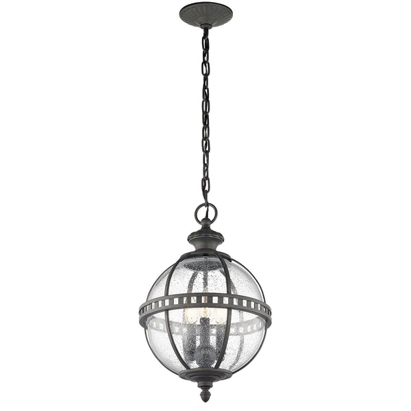 Halleron 3 Light Outdoor Chain Pendant Lantern in Londonderry