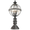 Halleron 3 Light Outdoor Pedestal Lantern in Londonderry