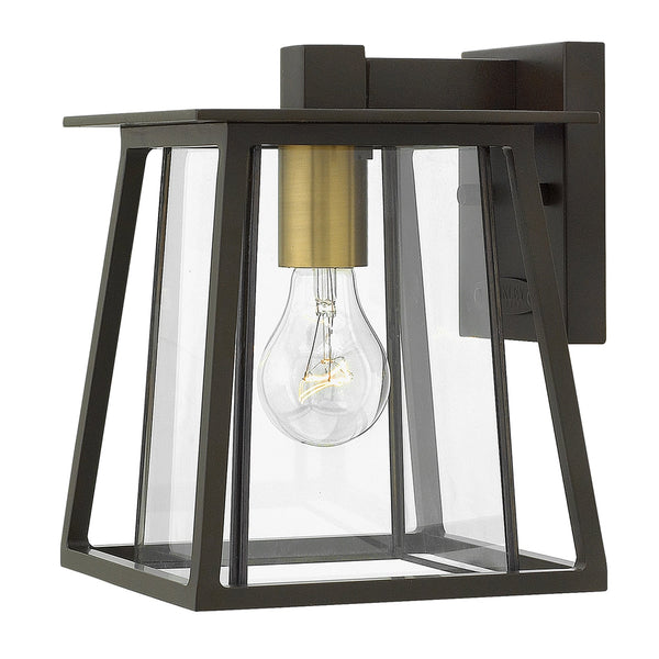 Walker Small Outdoor Wall Lantern in Buckeye Bronze