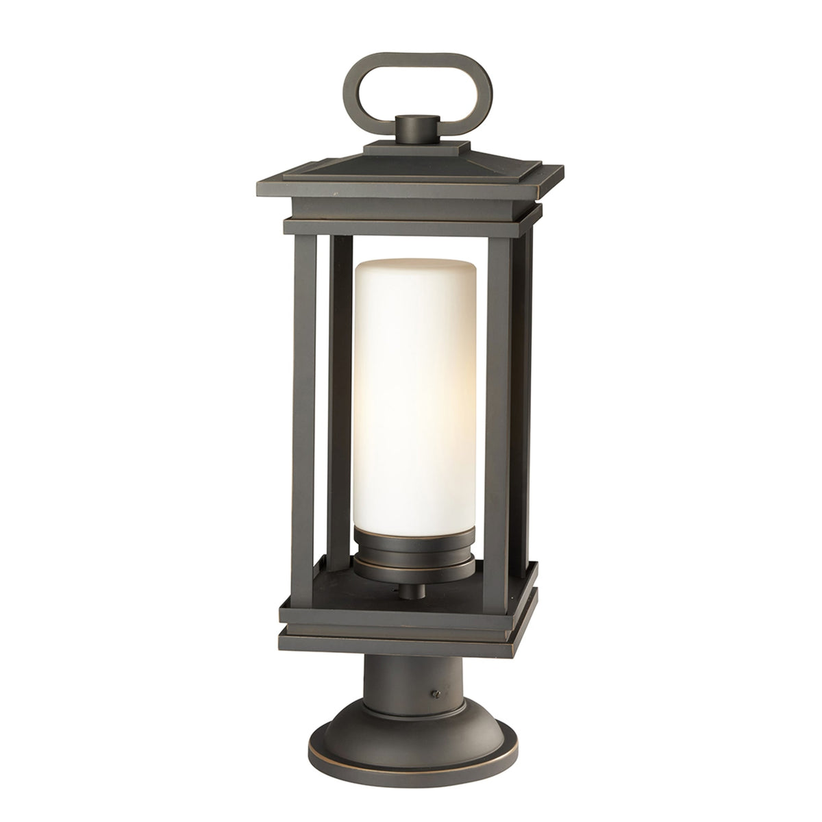 South Hope Large Outdoor Pedestal Light in Rubbed Bronze