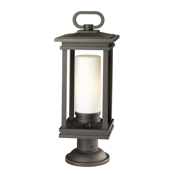 South Hope Large Outdoor Pedestal Light in Rubbed Bronze