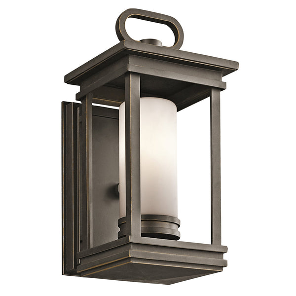 South Hope Small Outdoor Wall Lantern in Rubbed Bronze