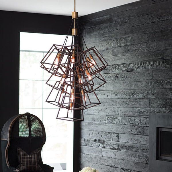 Fulton Large 13 Light Foyer Chandelier Pendant in Bronze