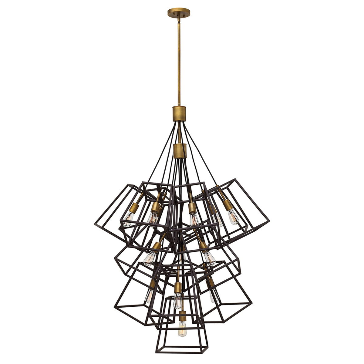 Fulton Large 13 Light Foyer Chandelier Pendant in Bronze