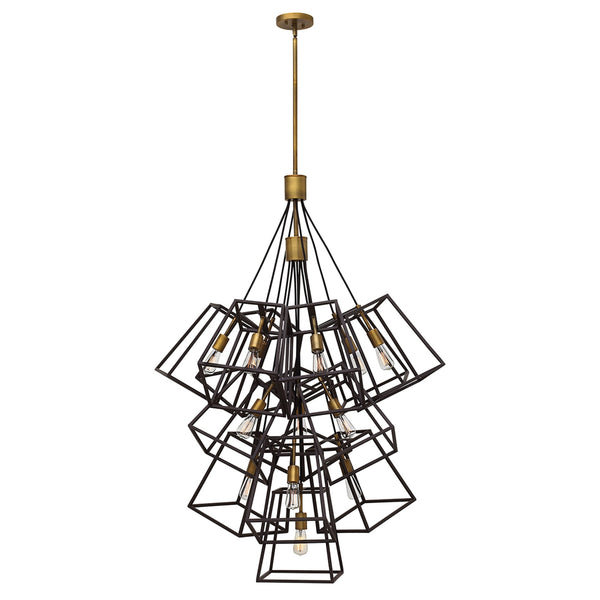Fulton Large 13 Light Foyer Chandelier Pendant in Bronze