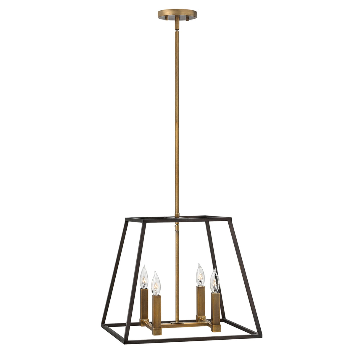 Fulton Large 4 Light Chandelier Pendant in Bronze