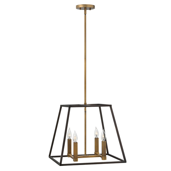 Fulton Large 4 Light Chandelier Pendant in Bronze