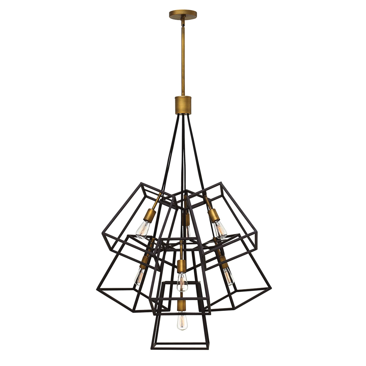 Fulton 7 Light Chandelier Cluster Pendant in Bronze