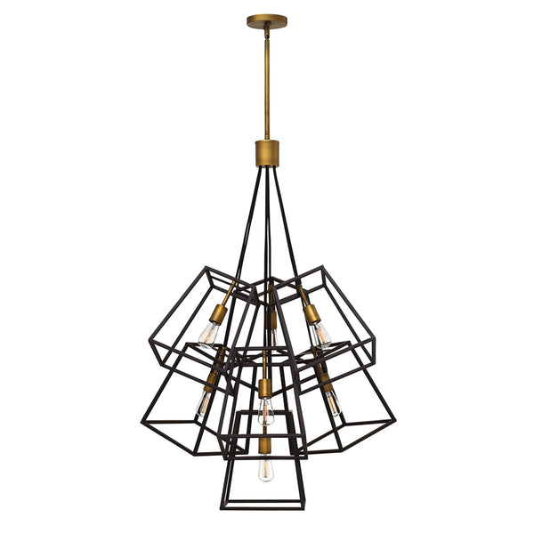 Fulton 7 Light Chandelier Cluster Pendant in Bronze