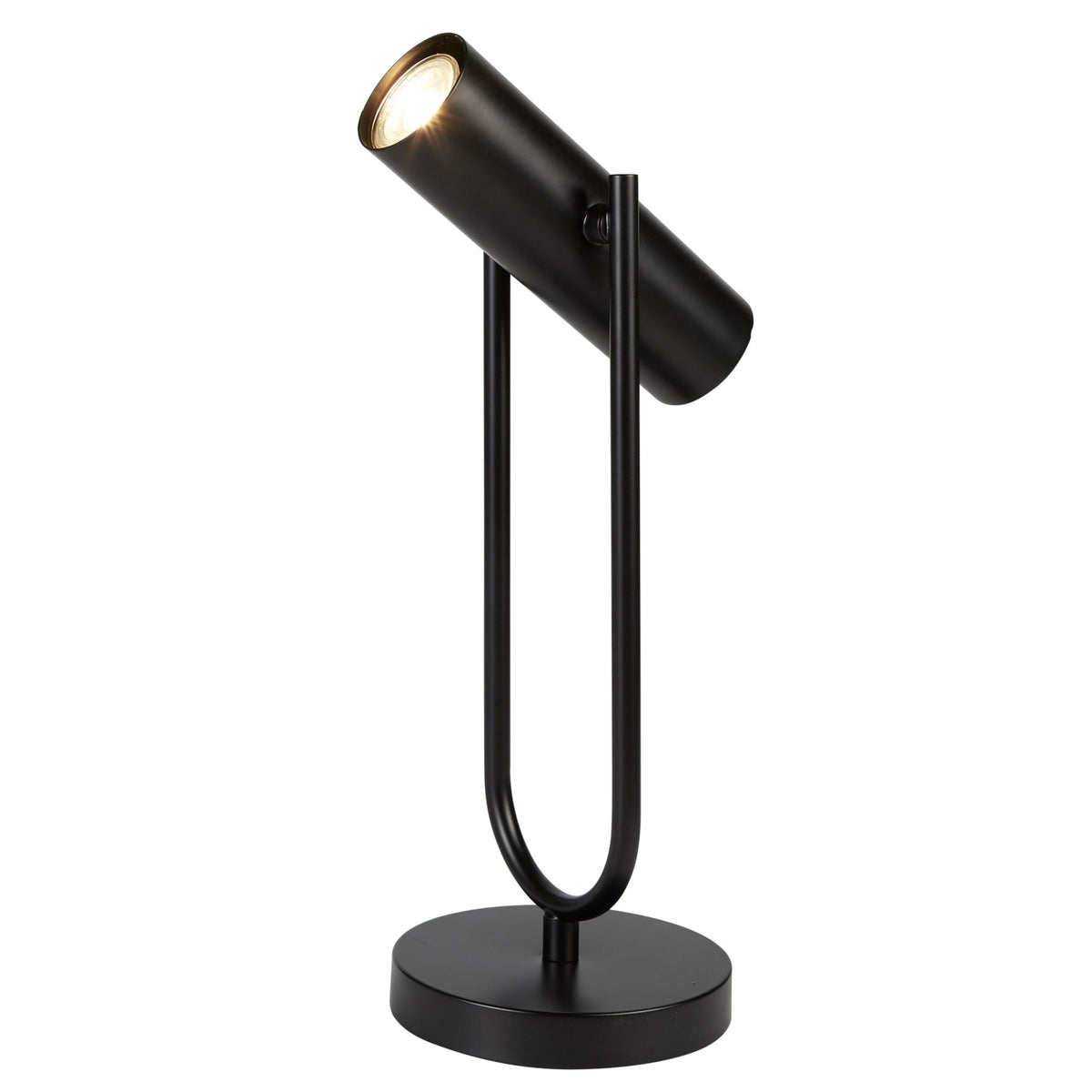 Telescope Single Cylinder Shade Table Lamp in Black