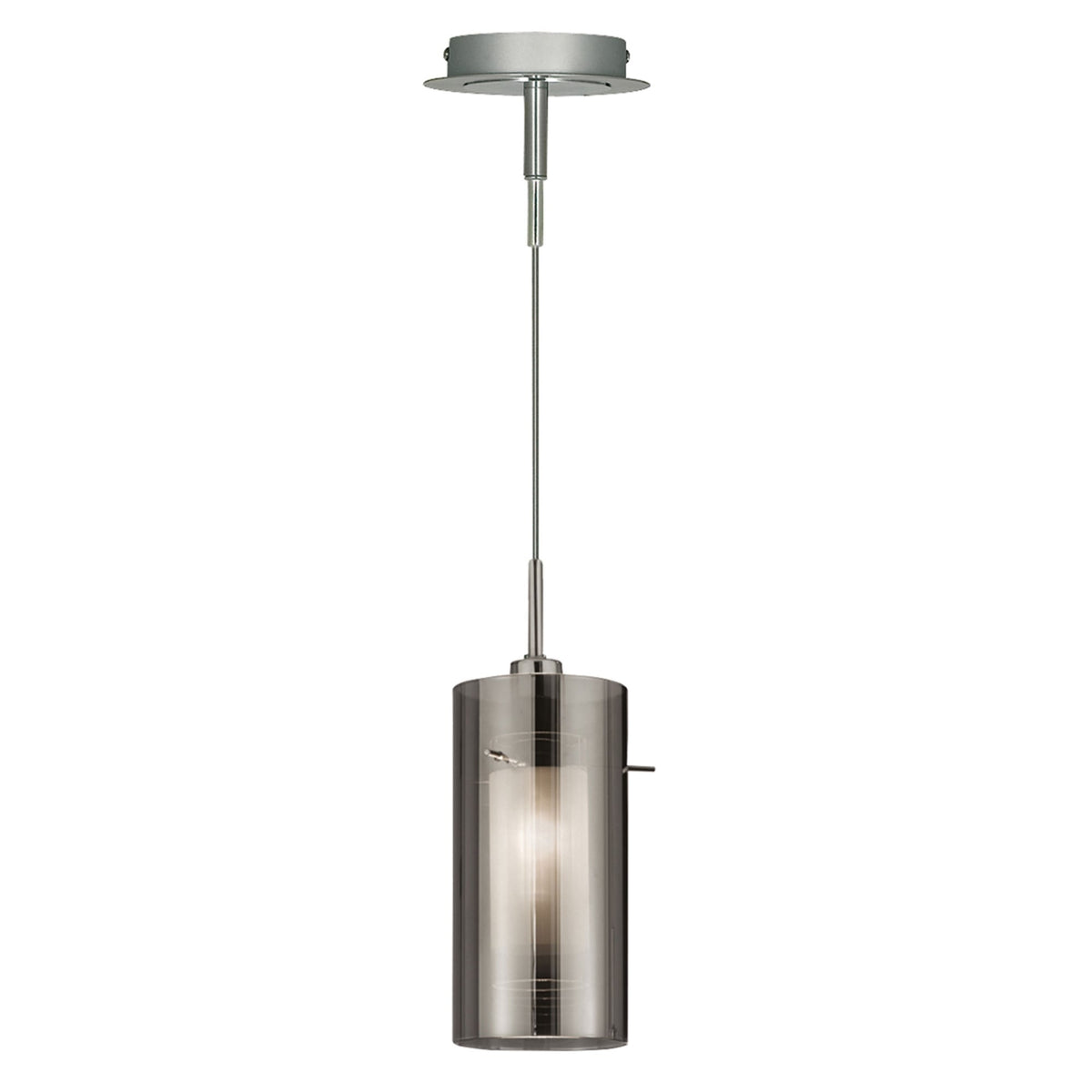 Duo 2 Smoked Glass Single Drop Pendant
