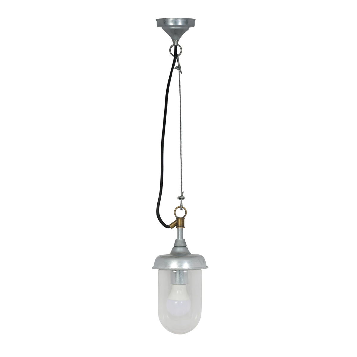 St Ives Harbour Galvanised Outdoor Pendant Light